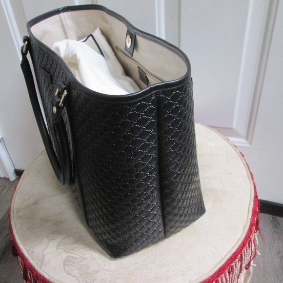 GUCCI Handbags - new Black GUCCI GUCCISIMA monogram tote bag